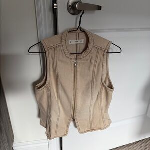 Mango Denim Zip up Top